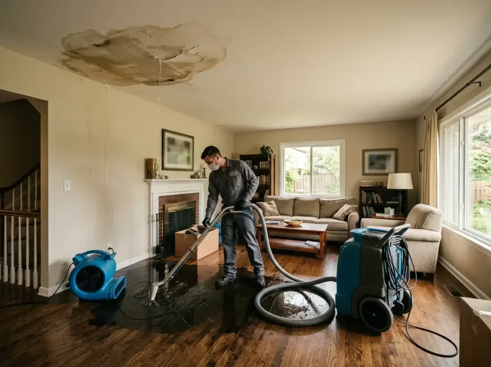 attic-pipe-burst-ceiling-drip-008 — frequently asked questions, Water Damage Restoration & Carpet Care in Pleasant Run Farm,…